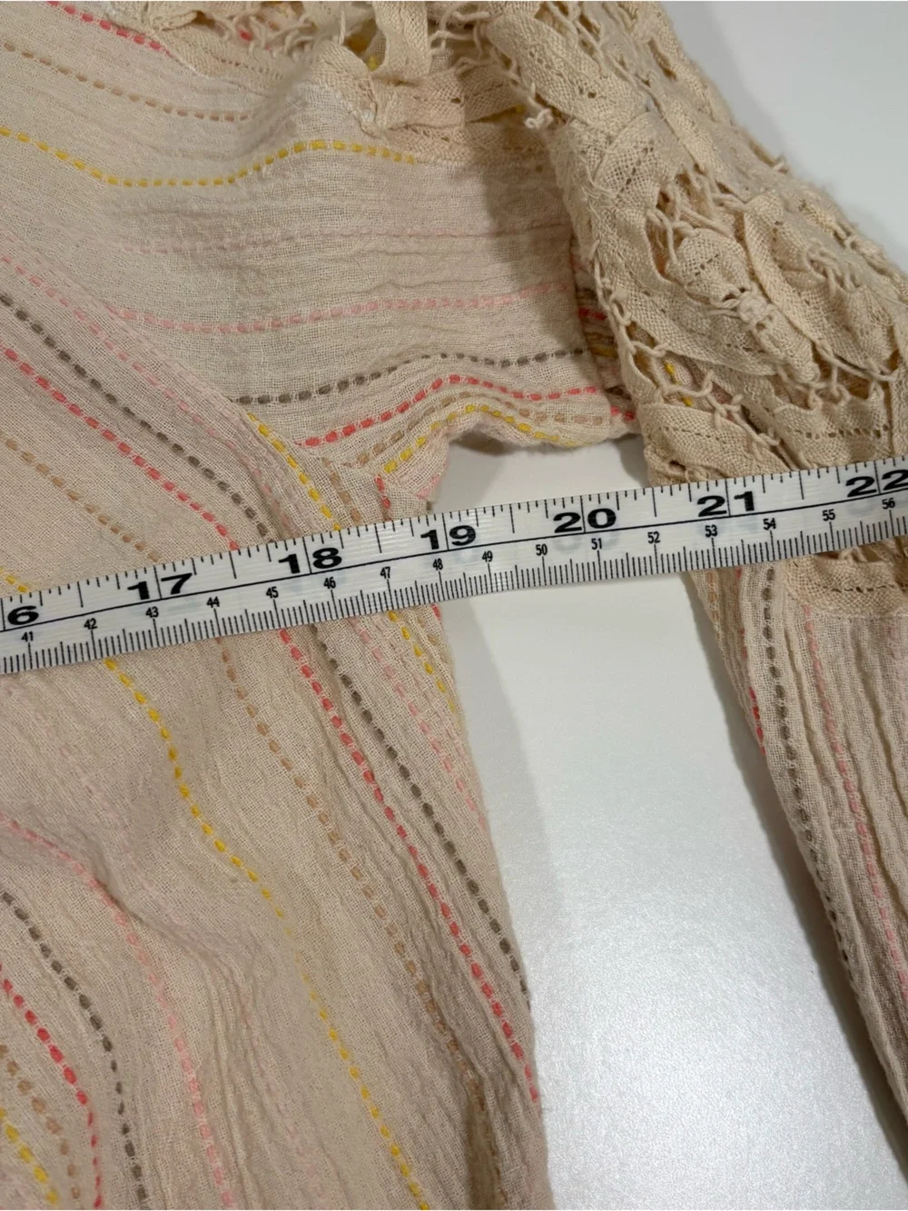Free People Floating Memories Blouse Women’s Size Medium Retro Stripe W035